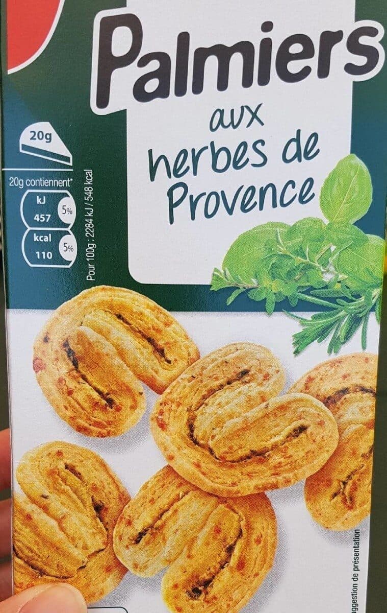 Auchan Palmiers aux herbes de Provence packshot