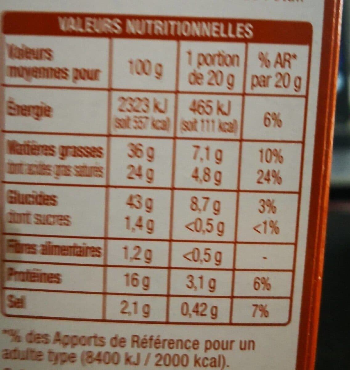 Auchan Palmiers emmental packshot