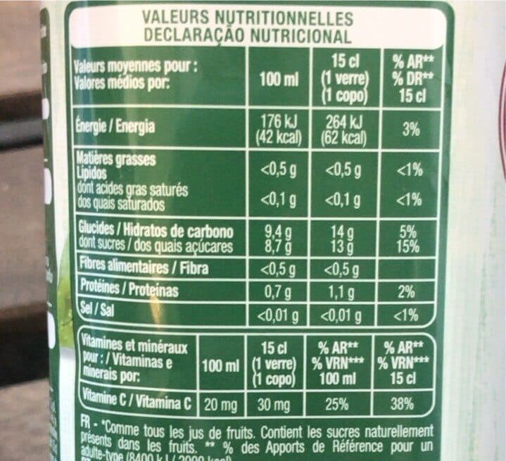 Auchan 100% Pur jusOrangesans pulpeRiche en vitamine CSans sucres ajoutés** Comme tous les jus de fruits. Contient les sucres naturellement présents dans les fruits. packshot