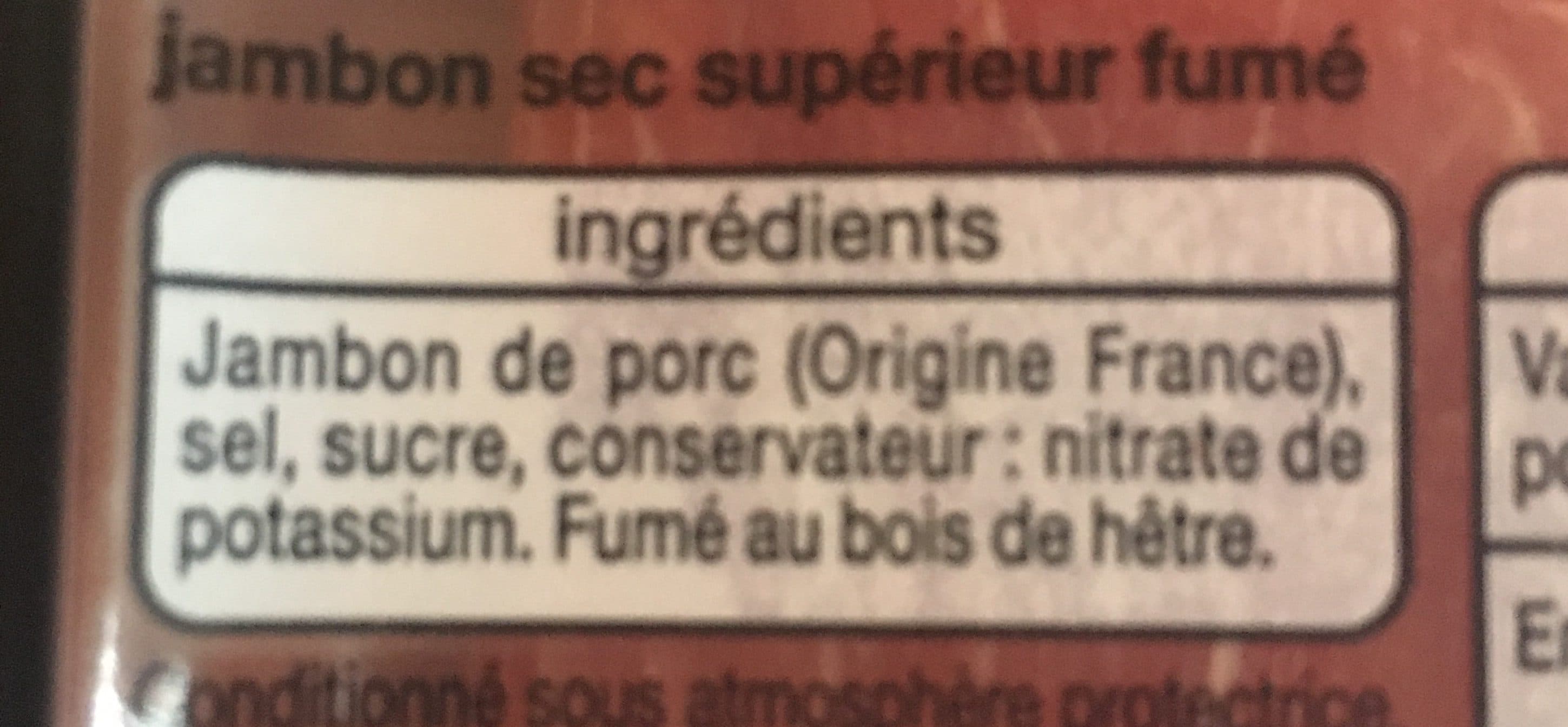 Auchan Jambon sec supérieur fumé packshot