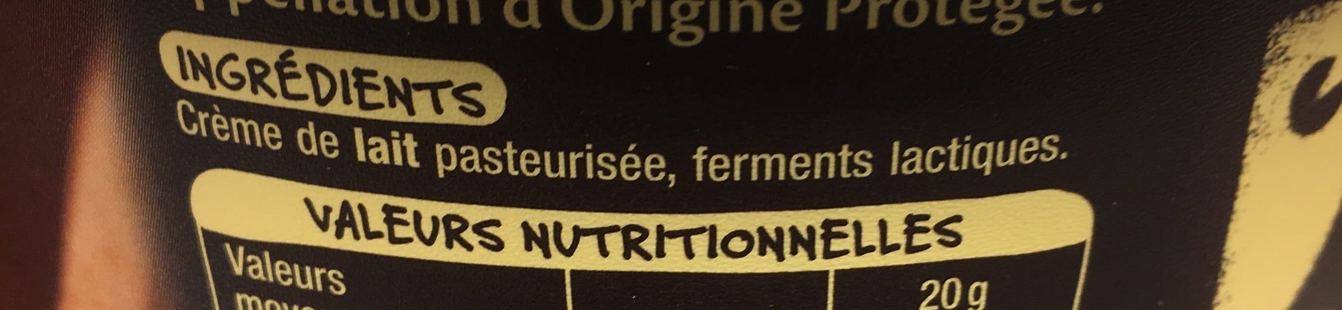 Auchan Crème de Bresse épaisse packshot