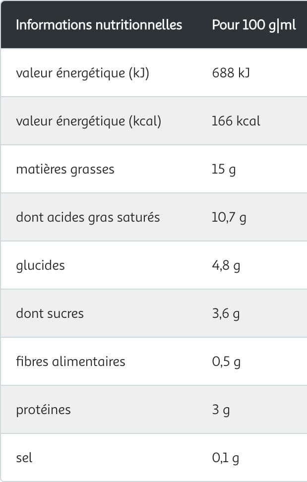 Auchan Crème légère fluide15% de matière grasse packshot