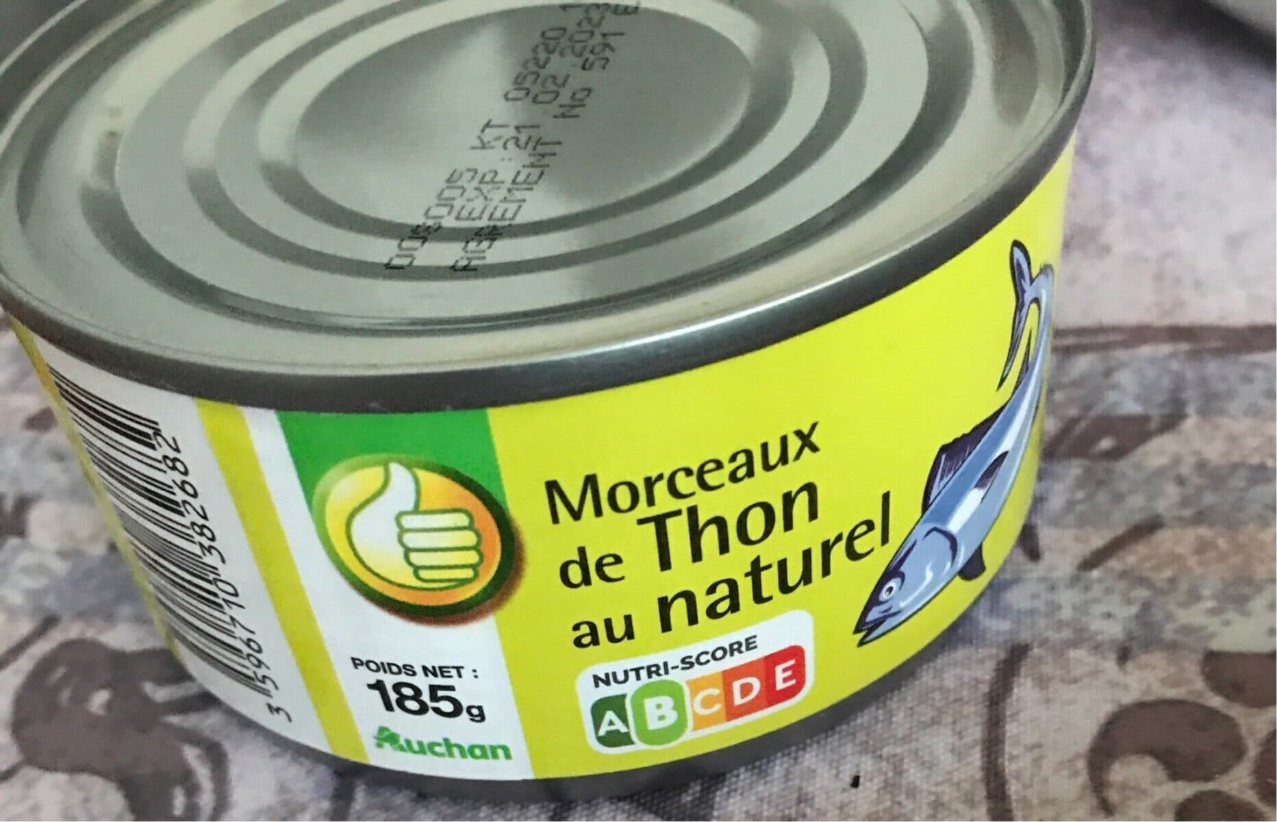 Auchan Morceaux de thon au naturel packshot