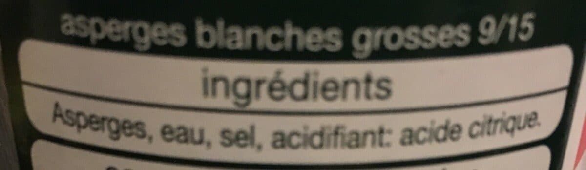 Auchan Asperges blanches grosses packshot