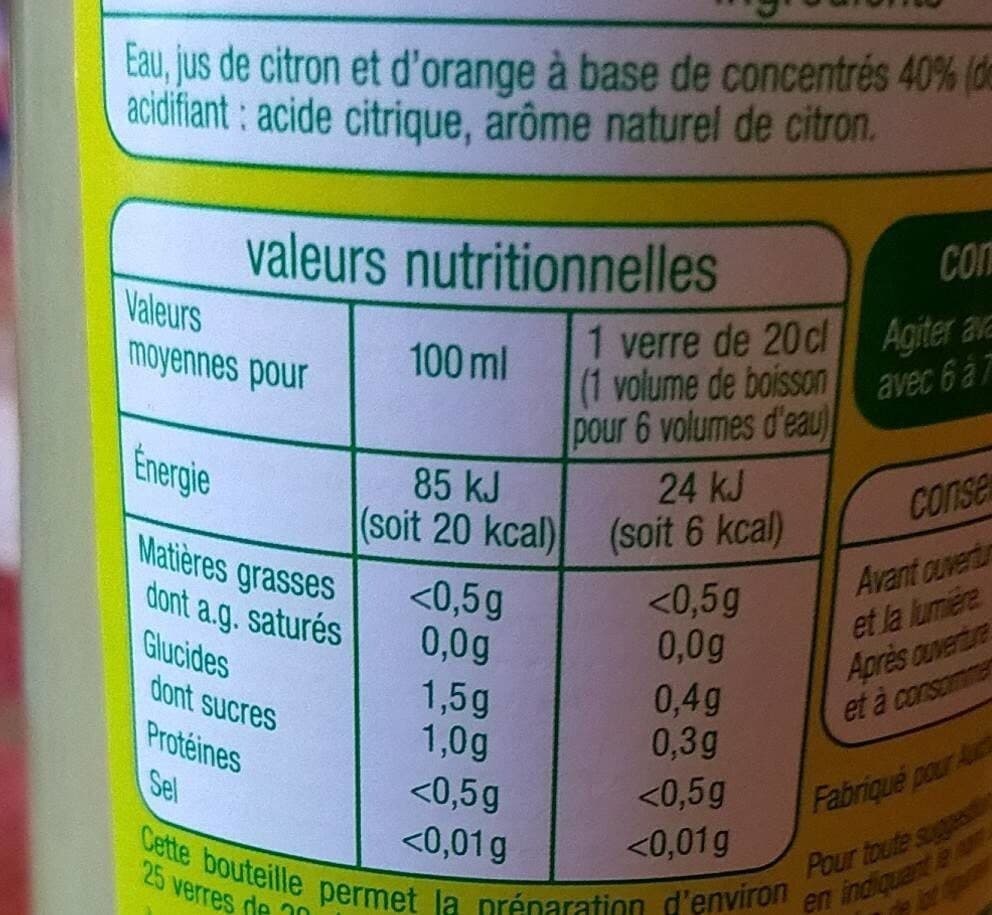 Auchan Citron à diluer packshot