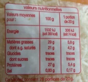 Auchan Emmental râpéMAXI 575G packshot