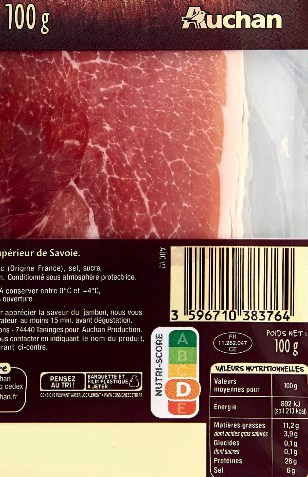 Auchan Jambon de Savoie packshot
