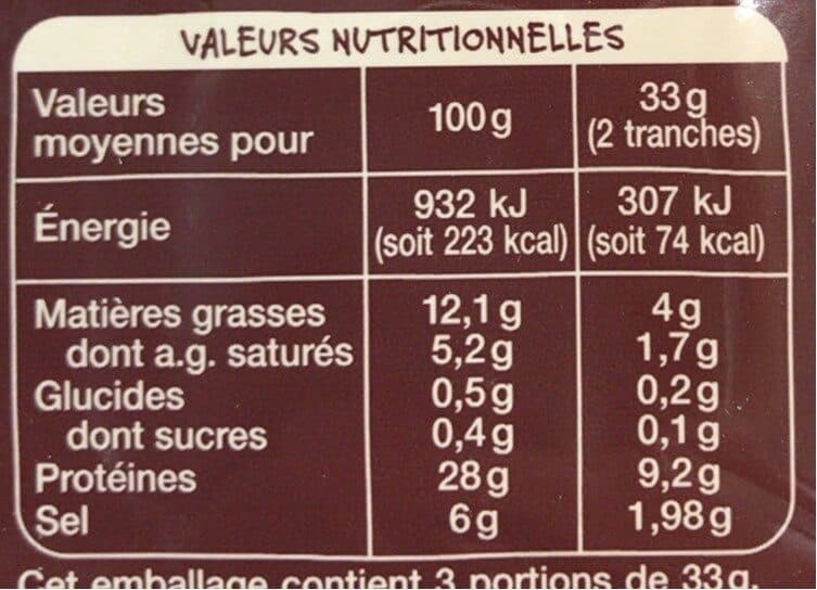 Auchan Jambon d'Auvergne sans conservateur packshot