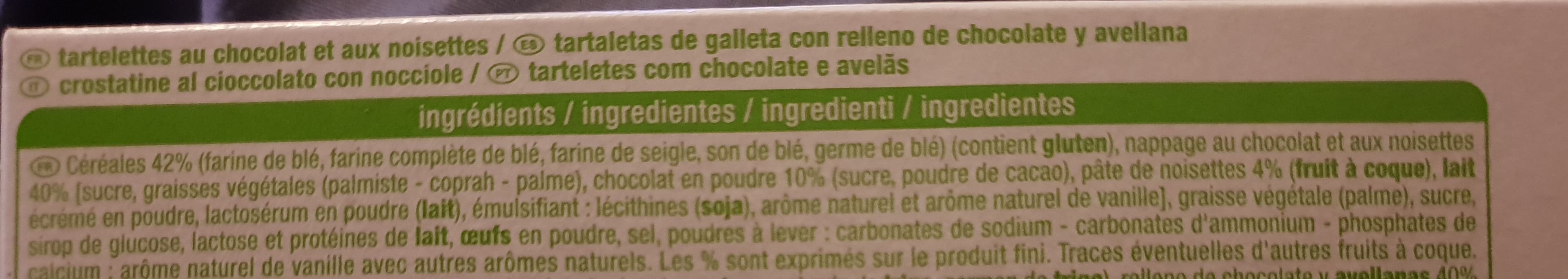Auchan Tartelettes choco noisette packshot
