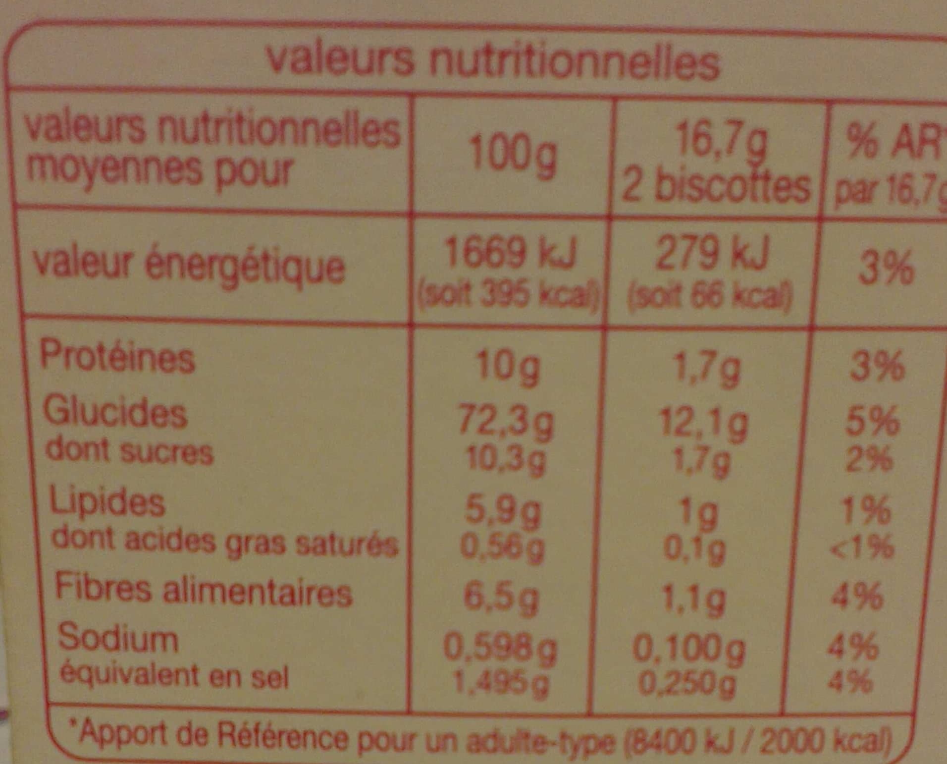 Auchan Biscottes gout briochée packshot
