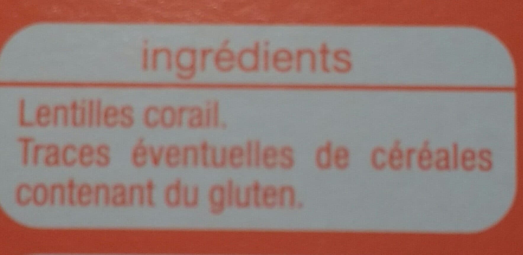Auchan Lentilles corail packshot