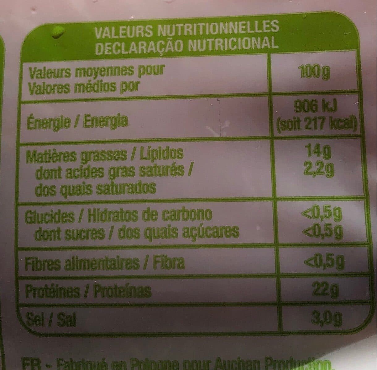 Auchan Saumon Fumé packshot