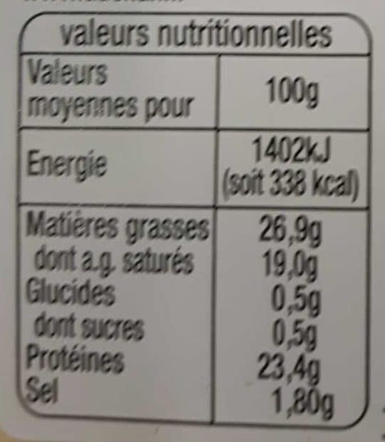 Auchan Raclette nature packshot