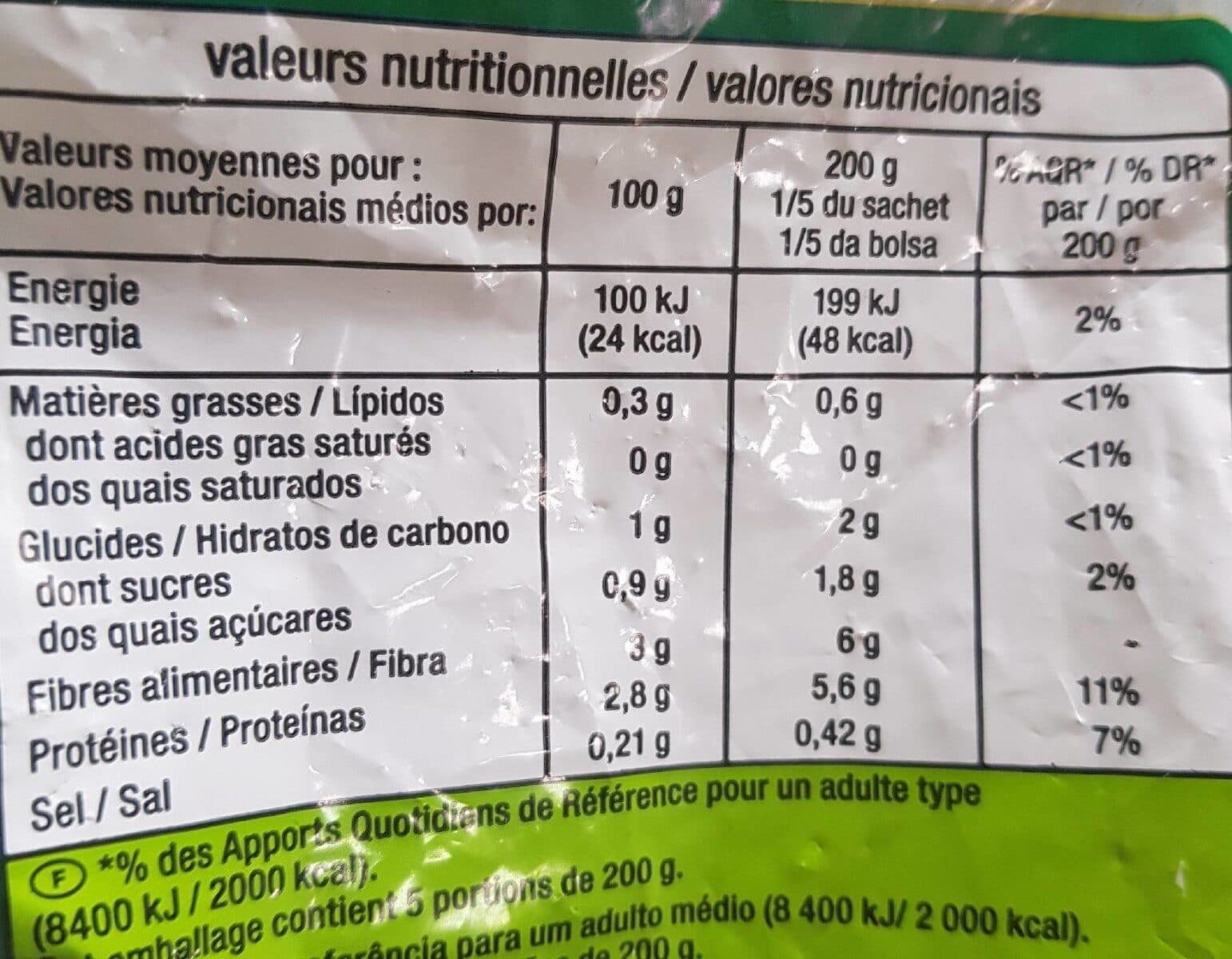 Auchan Épinards en branches packshot