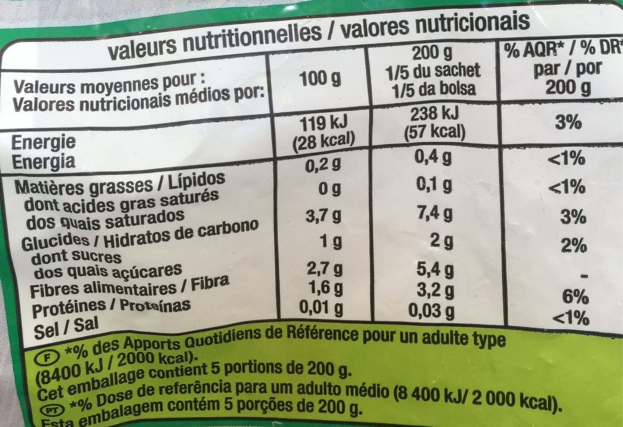 Auchan Choux-fleurs en fleurettes packshot