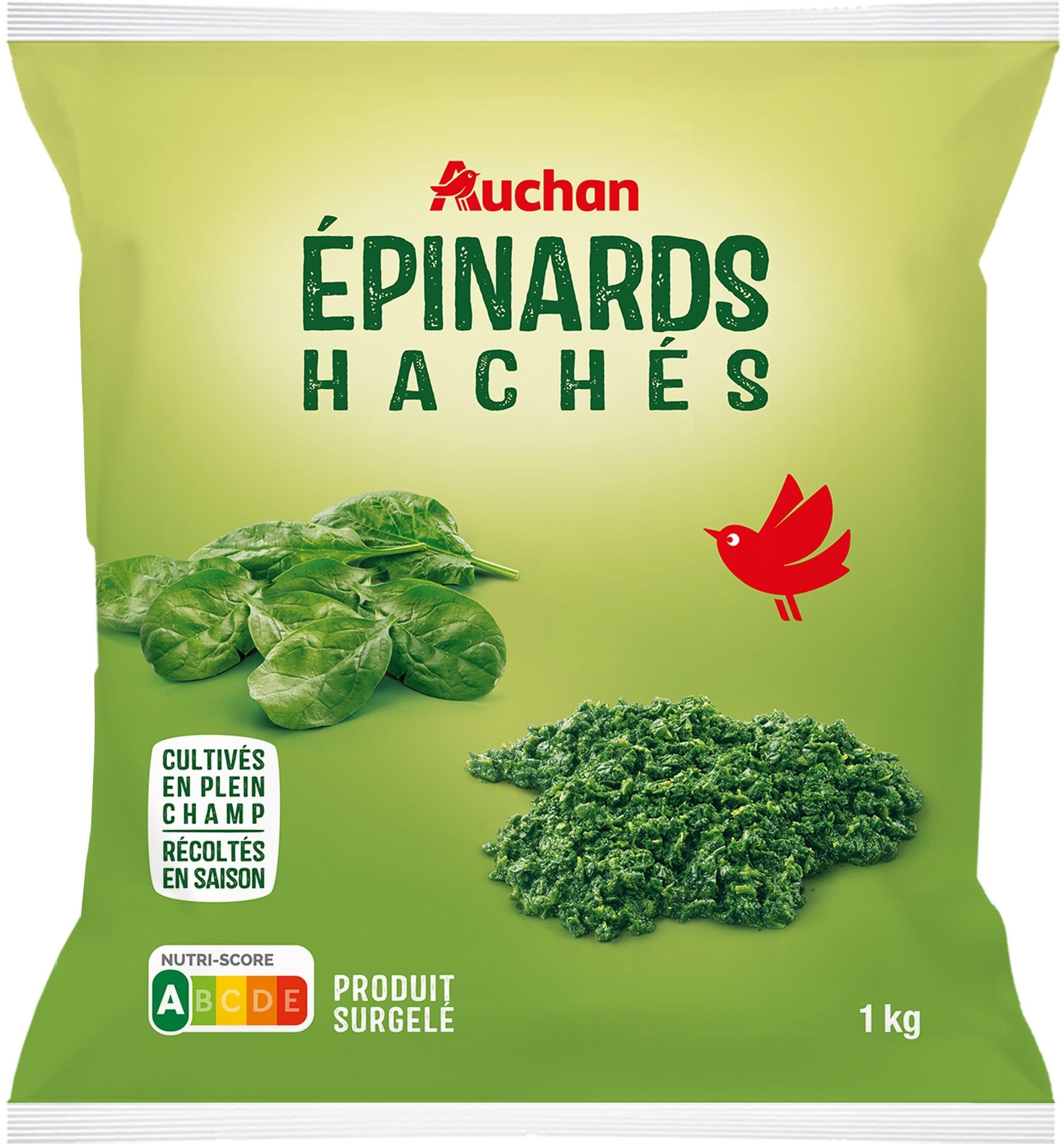 Auchan Épinards hachés packshot