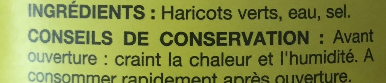 Auchan Pouce 1er Prix Haricots verts extra fins packshot