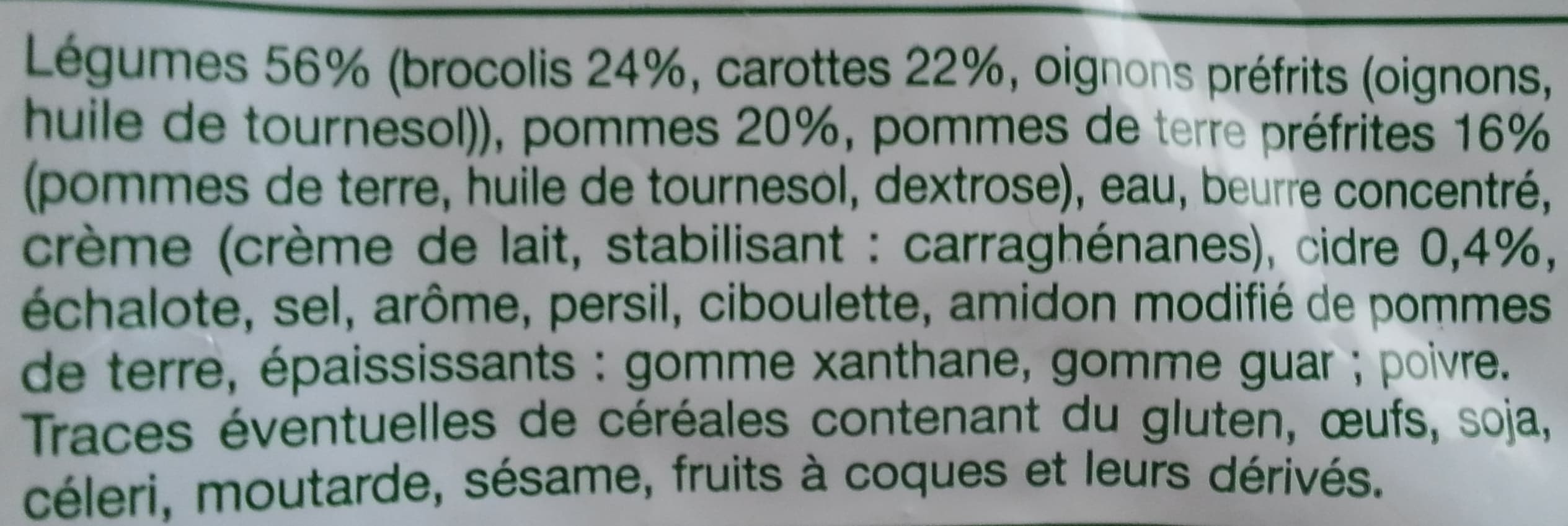 Auchan Poêlée Normande Brocolis , carottes, pommes, pommes de terre et sauce au cidre packshot