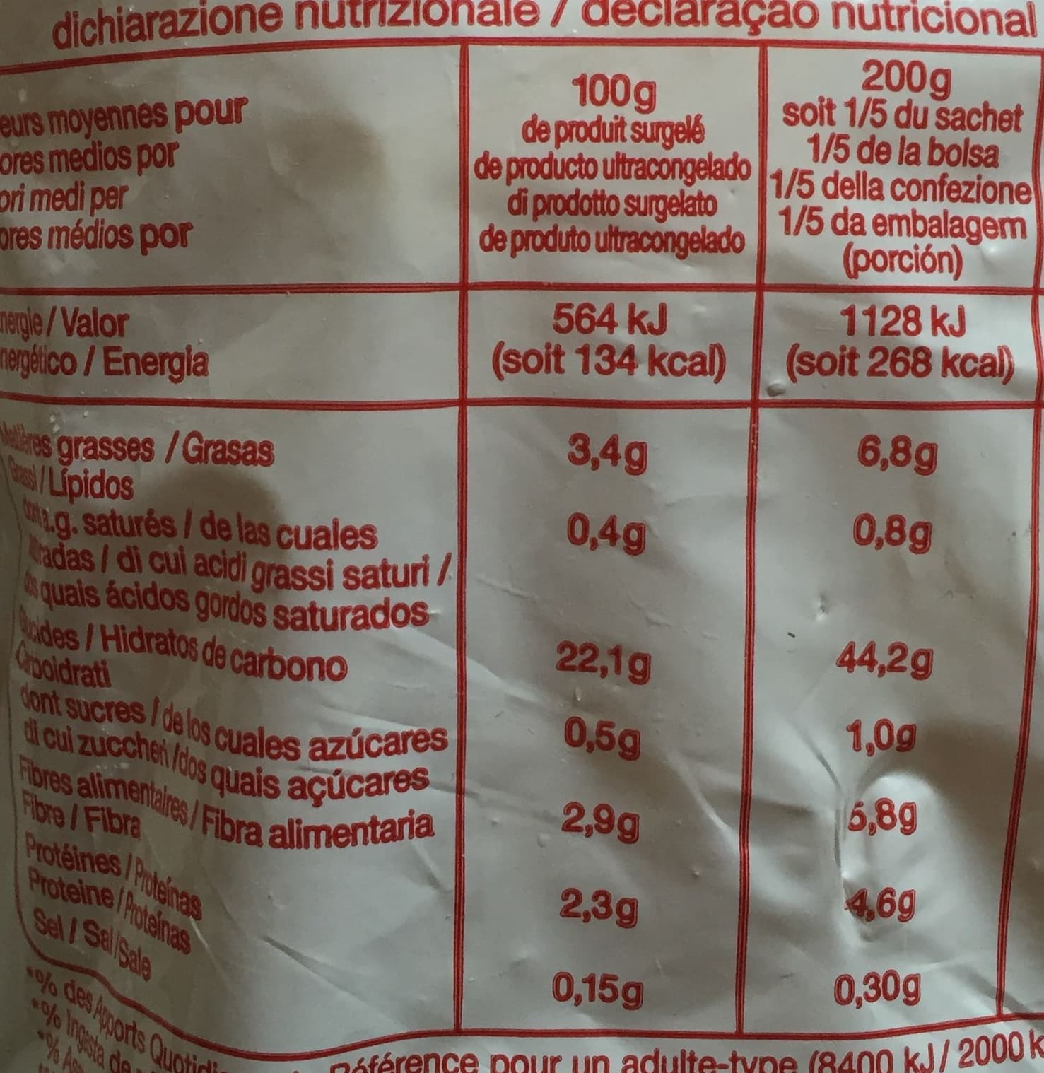 Auchan Les Frites classic packshot