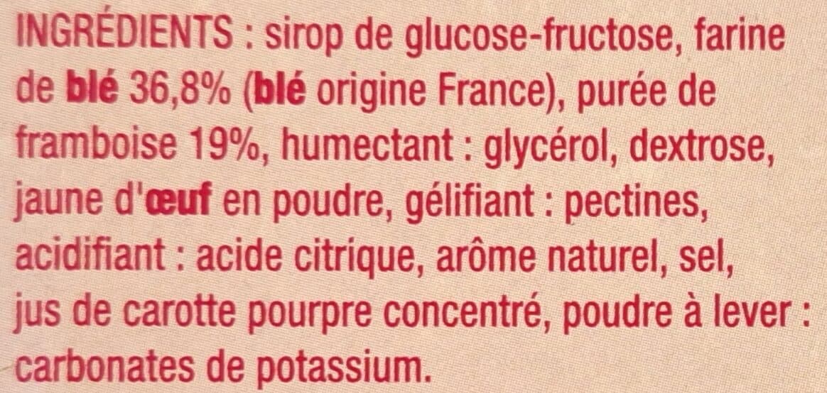 Auchan Fines Gaufrettes framboise packshot