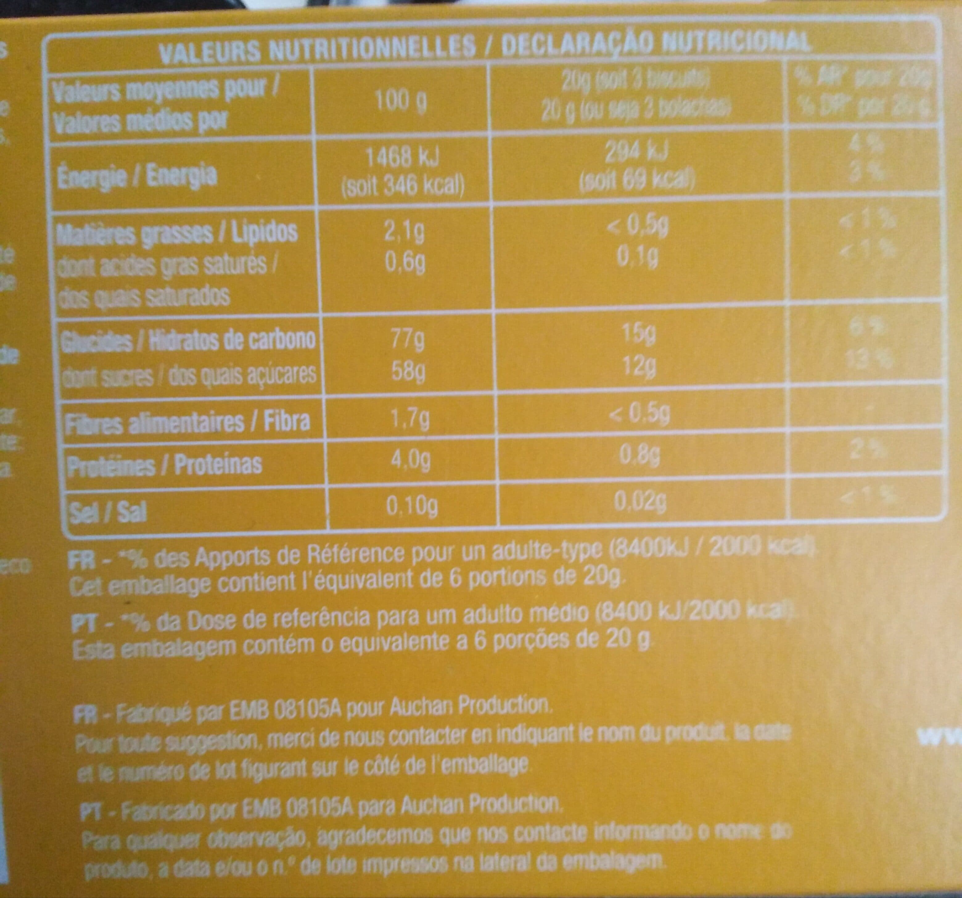 Auchan Barquettes Abricot packshot