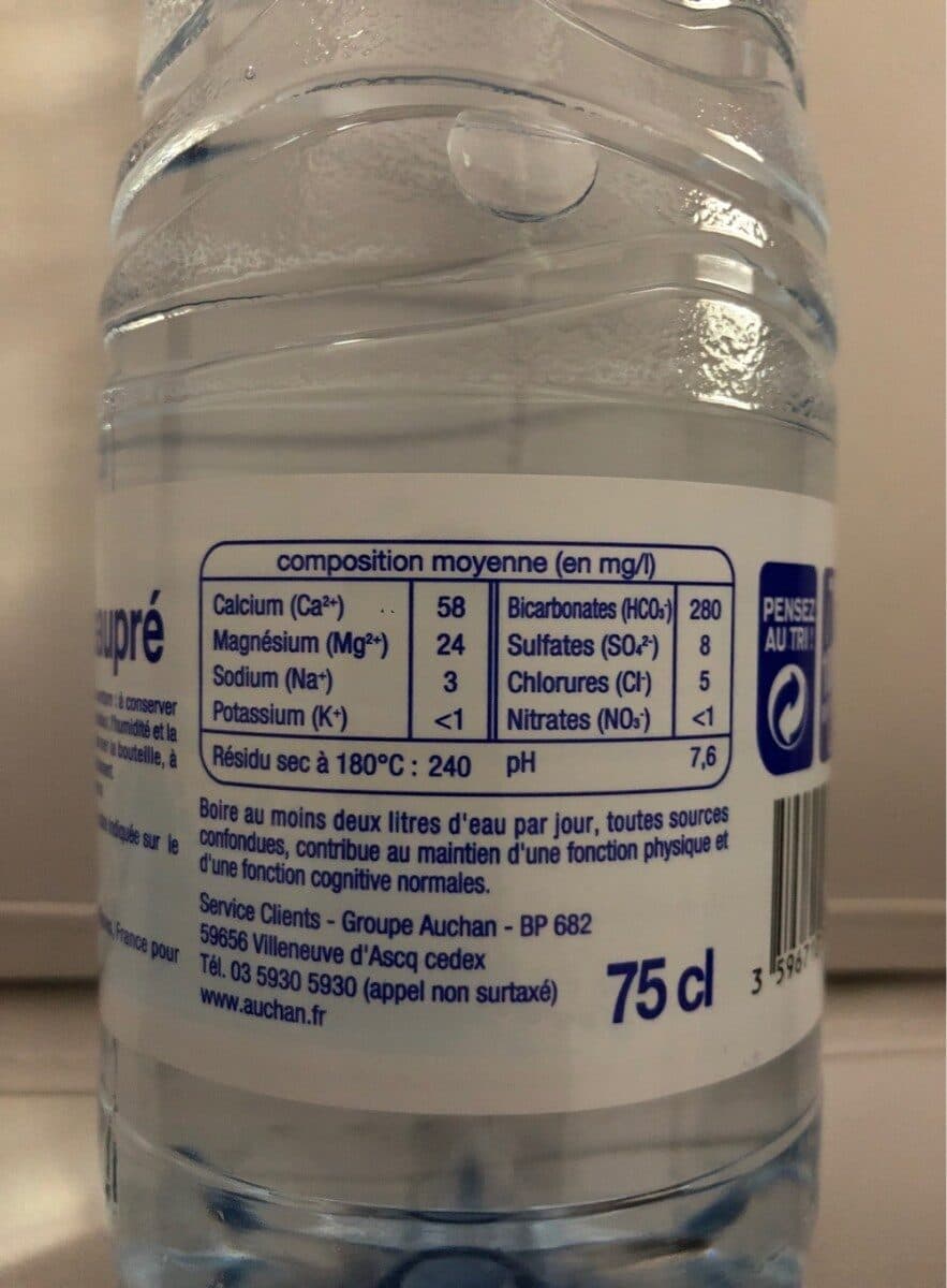 Auchan Eau de source de montagne - Bouchon Sport packshot
