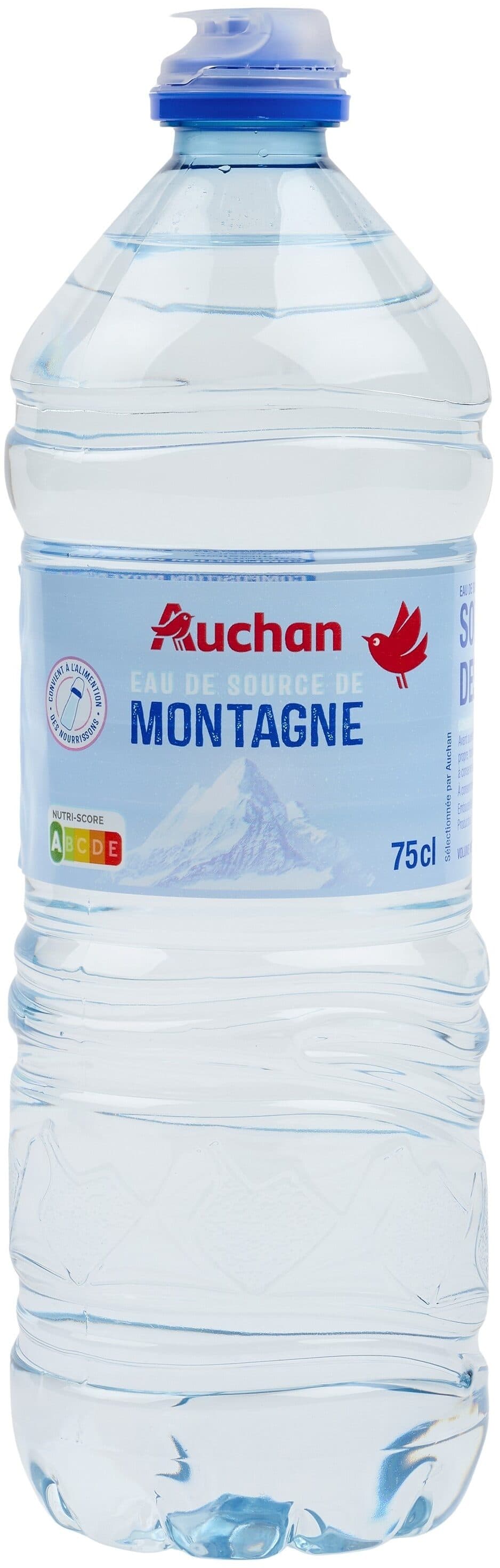 Auchan Eau de source de montagne packshot