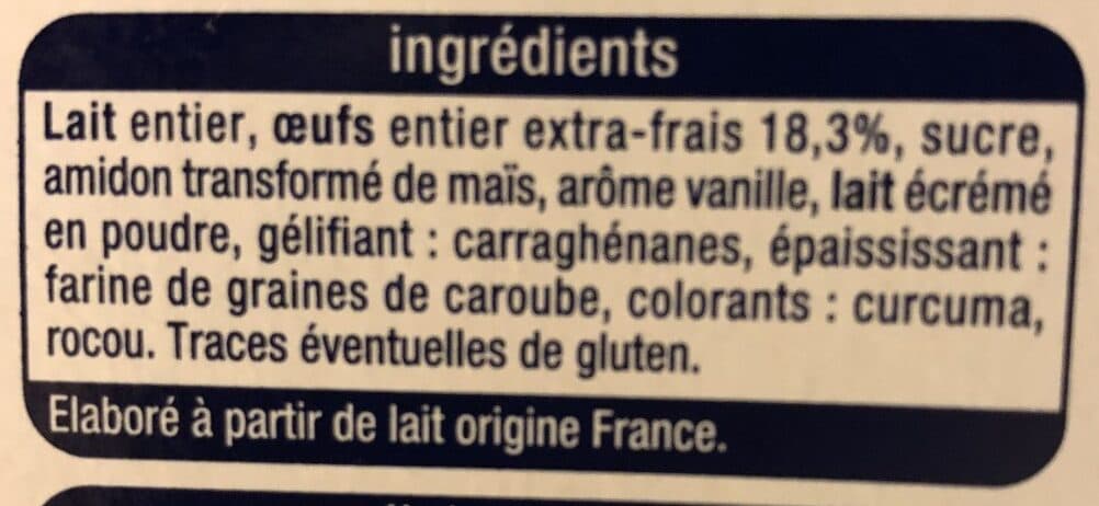 Auchan Flan aux œufs packshot