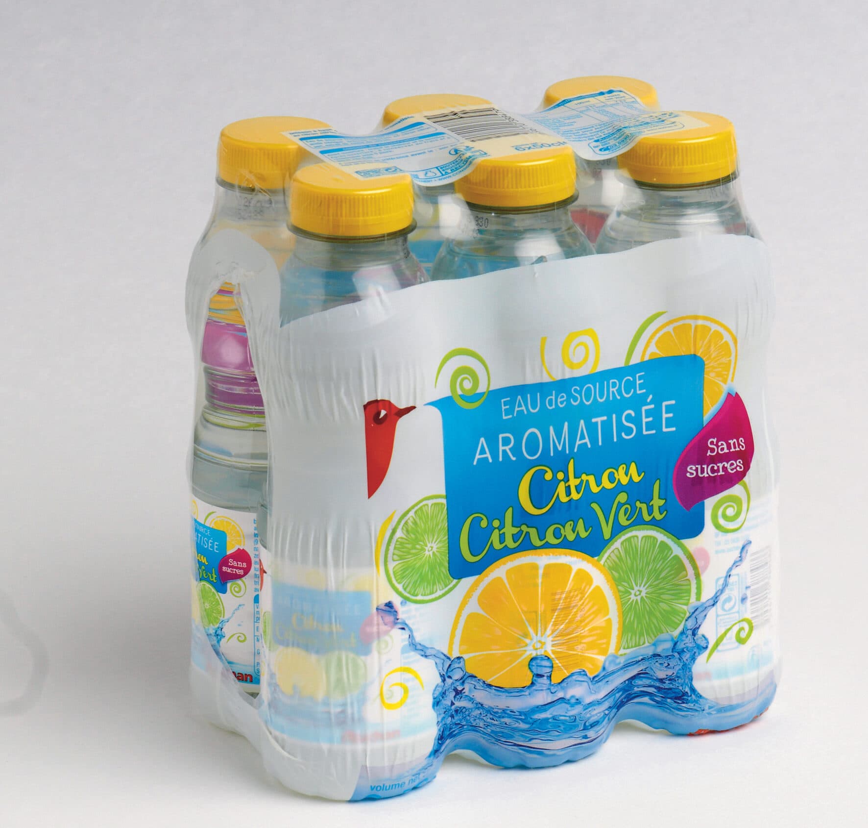 Auchan Eau de source aromatisée citron citron vert - sans sucres packshot