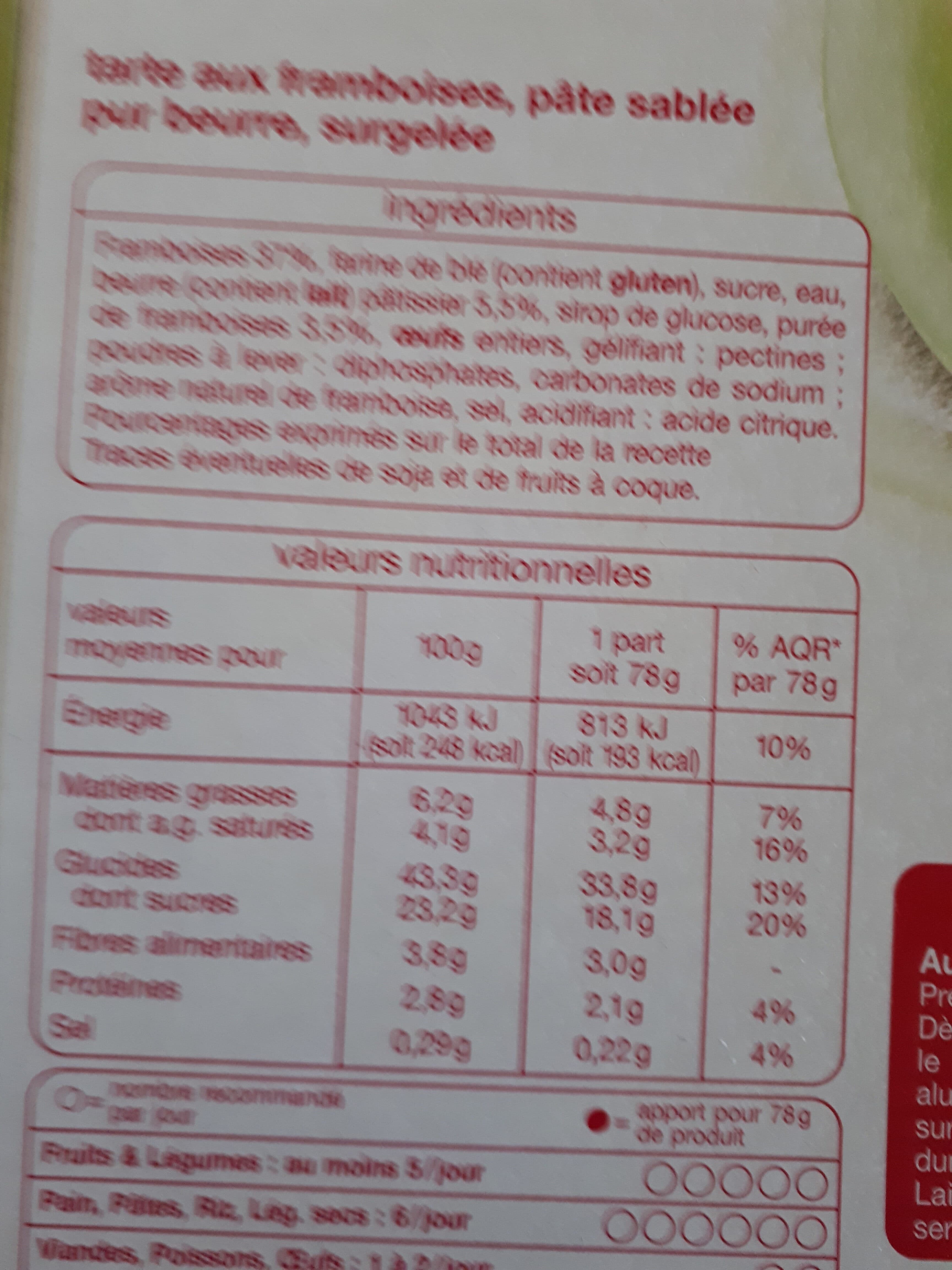Auchan Tarte framboises packshot