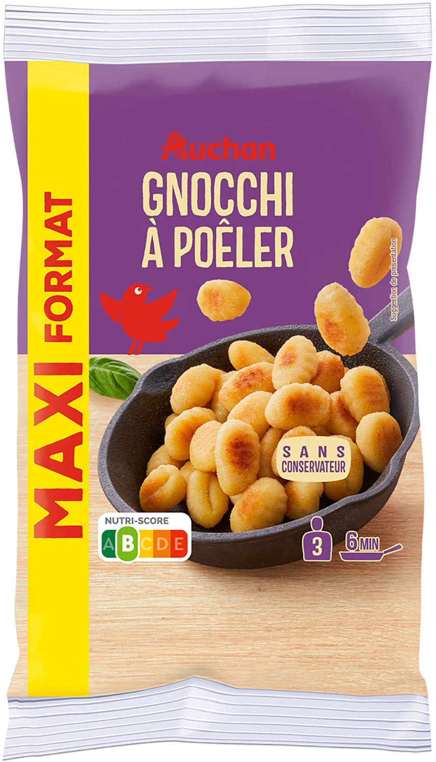 Auchan Gnocchi à poêler Maxi format packshot
