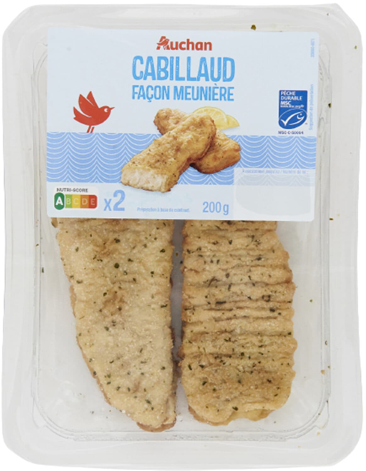 Auchan Cabillaud - façon meunière / préparation à base de cabillaud packshot