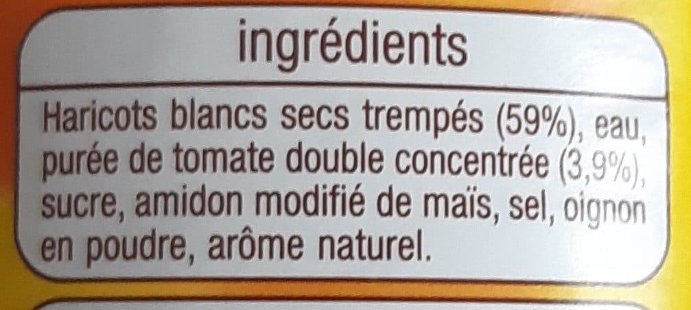 Auchan Haricots Blancs à la tomate packshot