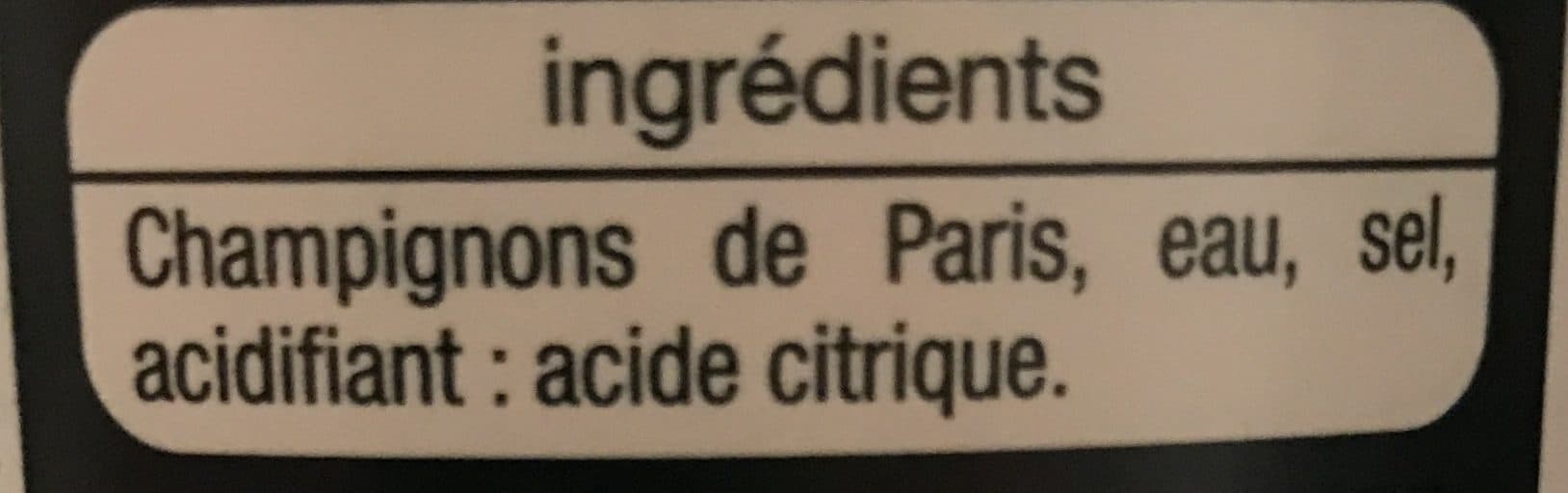 Auchan Champignons de Paris 1er choix Emincés packshot