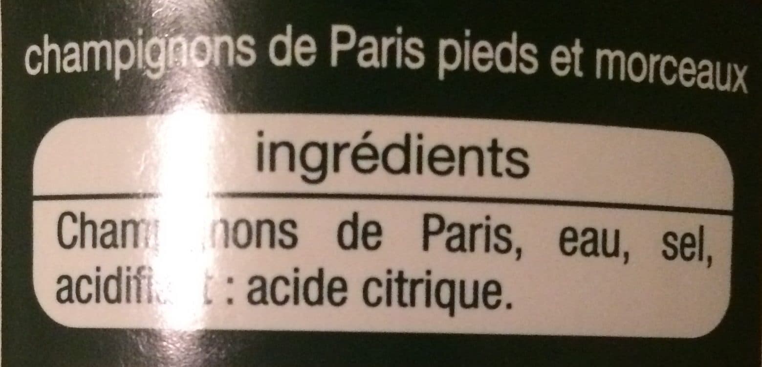 Auchan Champignons de Paris Pieds et Morceaux packshot