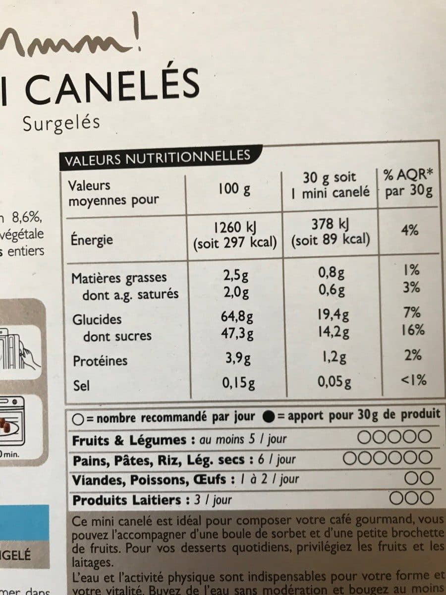Mmm! Mini canelés x9 packshot