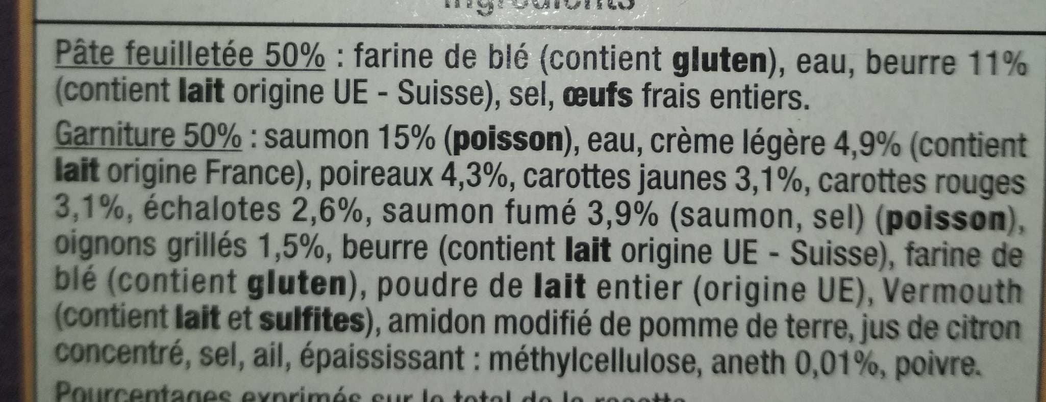 Auchan 4 Feuilletés aux deux saumonsPâte pur beurre packshot
