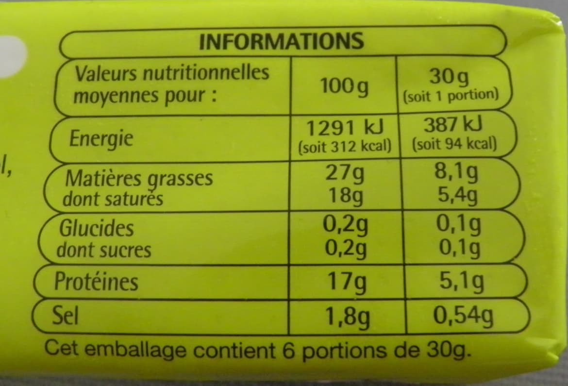 Auchan Bûche aux laits de vache et de chèvre70% vache - 30% chèvre packshot