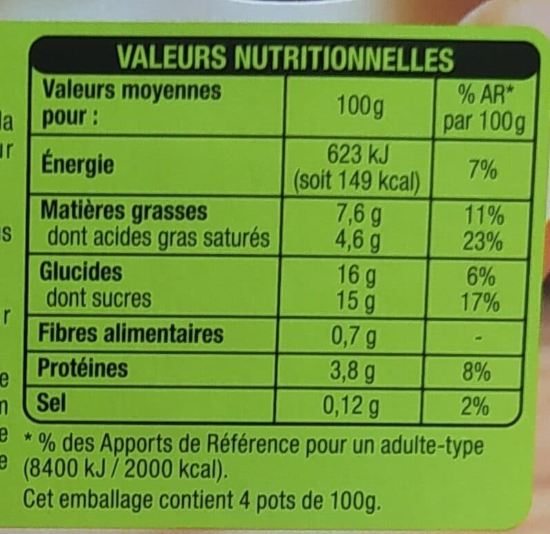 Auchan Pot de crème saveur Pistache - Lait origine France packshot