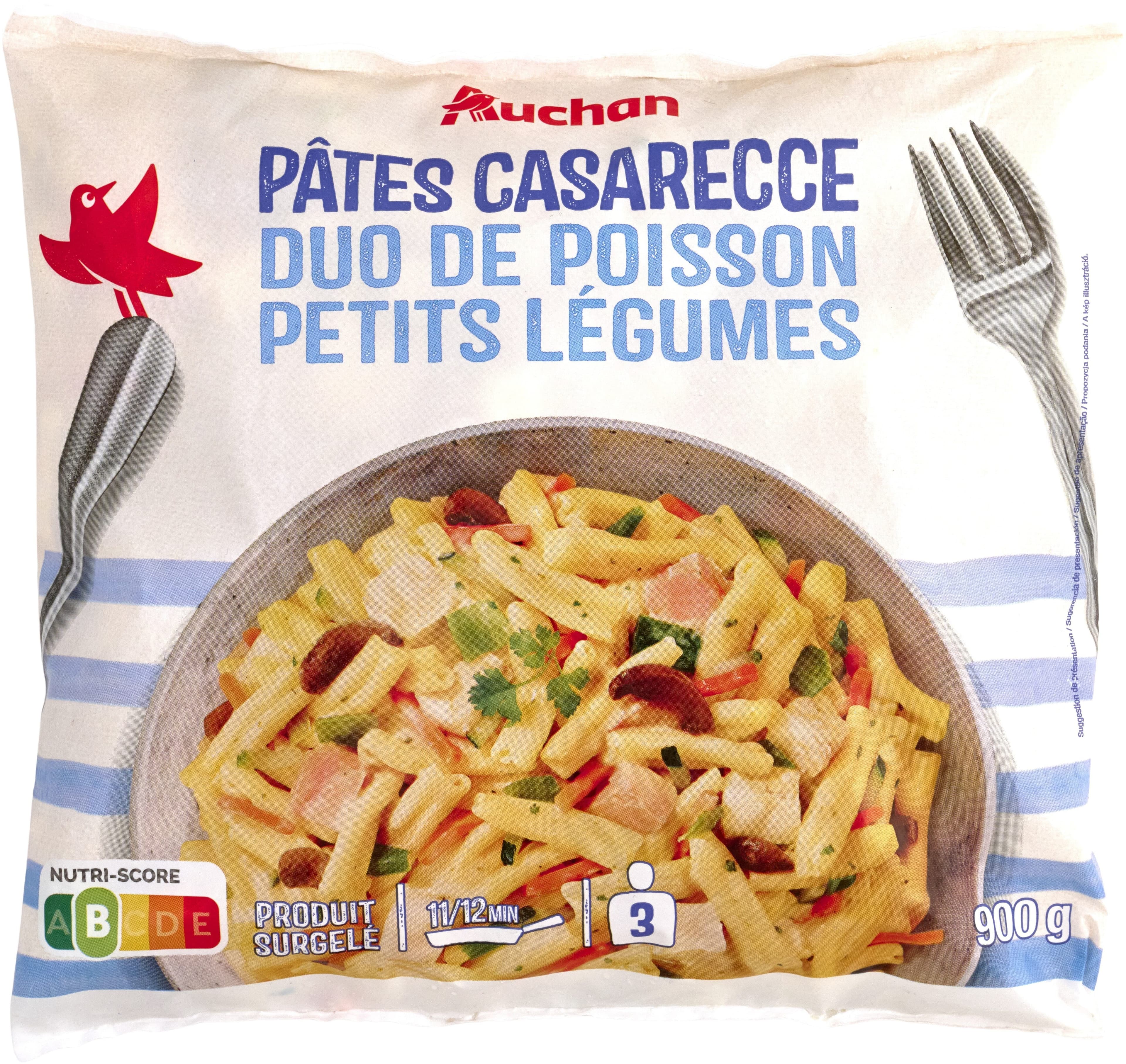 Auchan Pâtes casarecceduo de poissonpetits légumes packshot