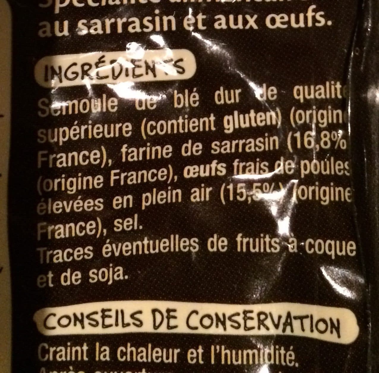 Auchan Crozets sarrasin packshot