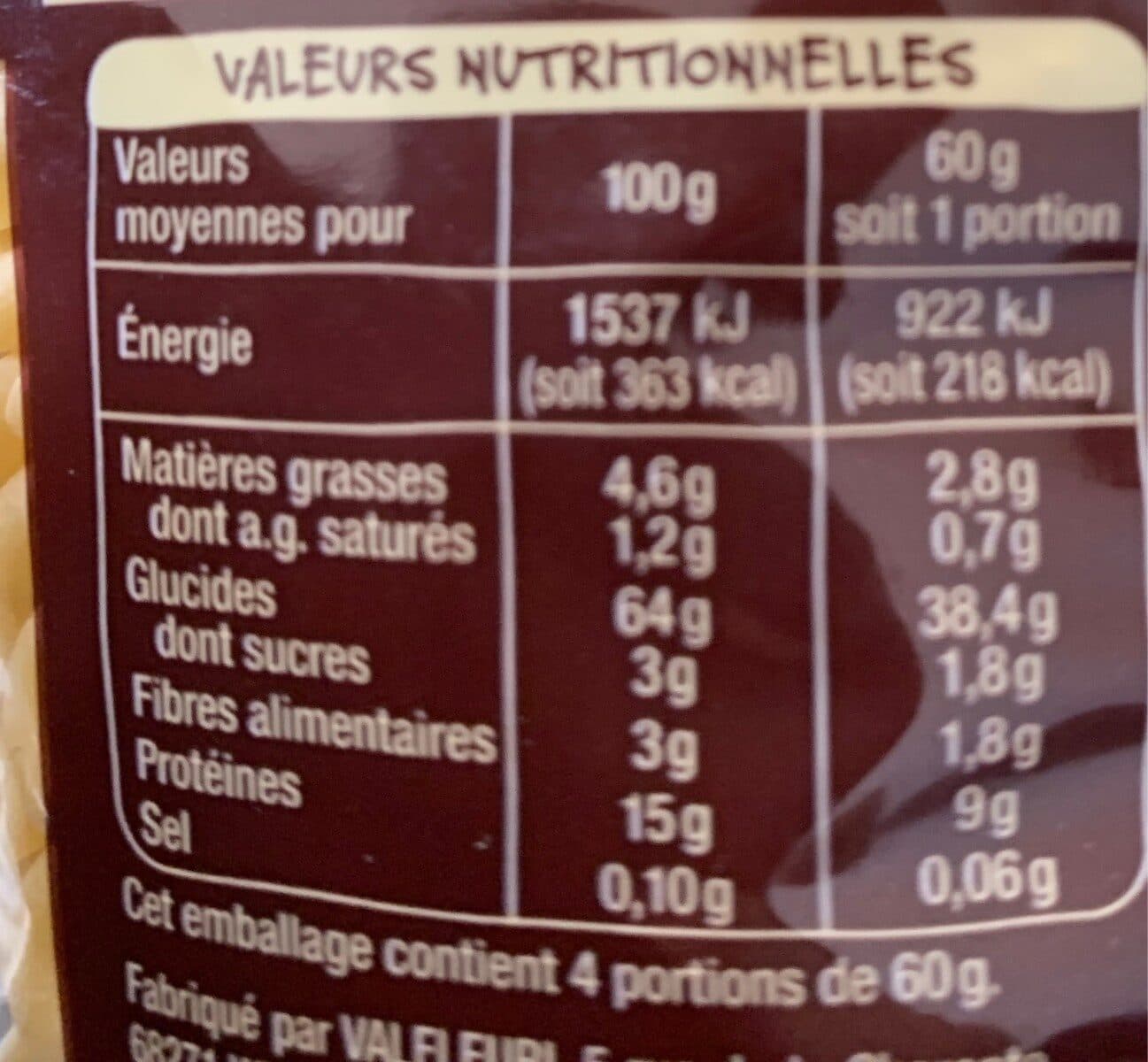 Auchan Coquillettes pâtes d'Alsace IGP aux 7 œufs frais packshot