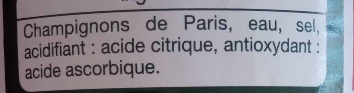 Auchan Champignons de Paris émincés 1er choix packshot