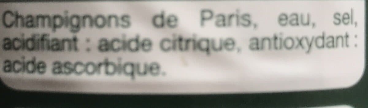 Auchan Champignons de Paris entiers 1er choix packshot