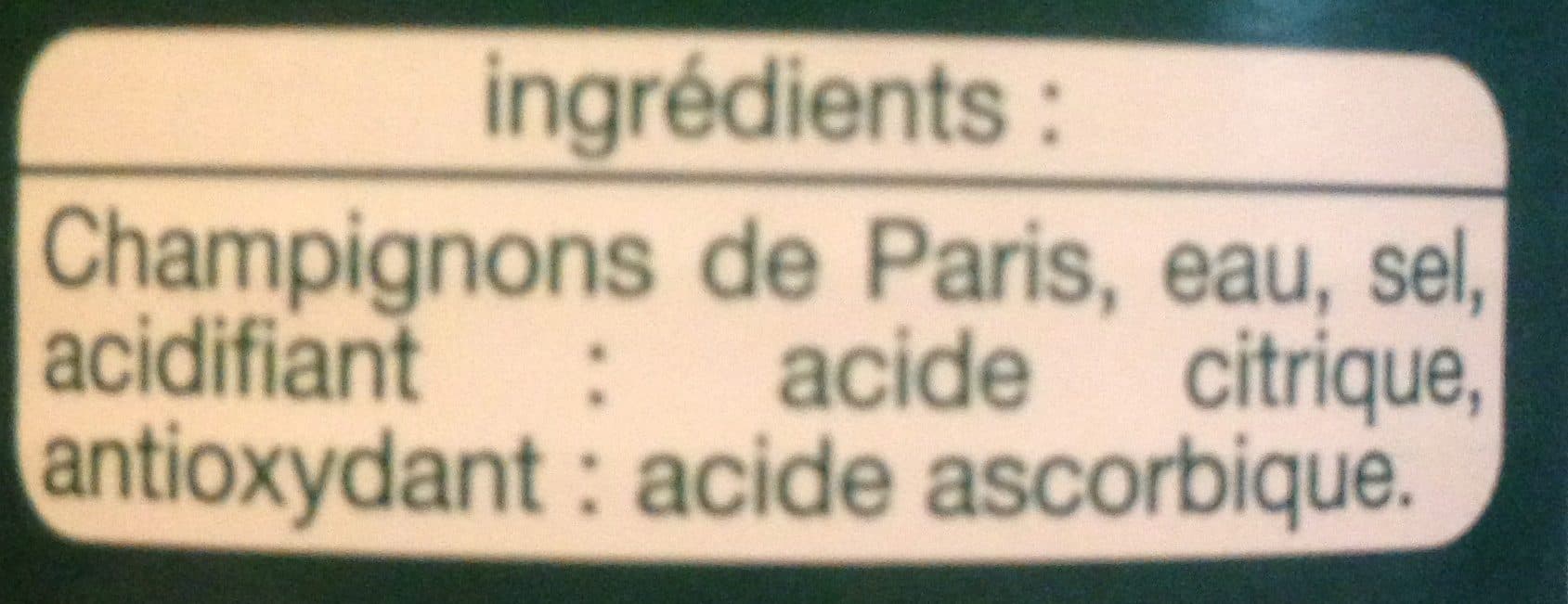 Auchan Champignons de Paris entiers 1er choix packshot
