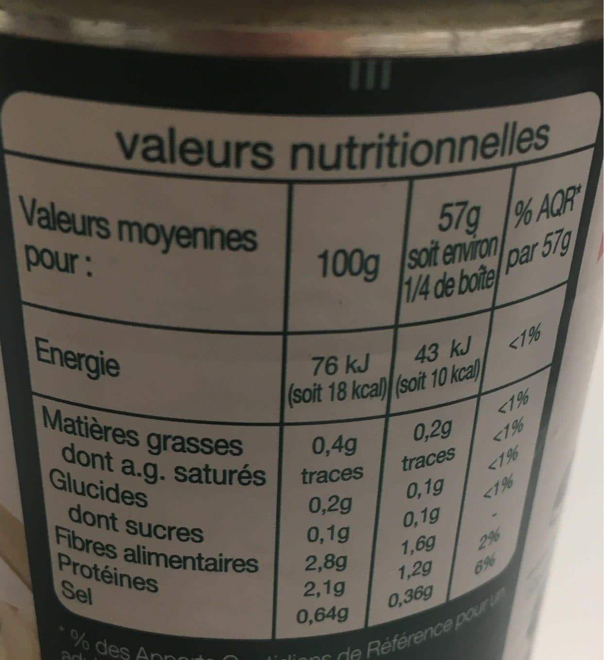 Auchan Champignons de Paris pieds et morceaux packshot