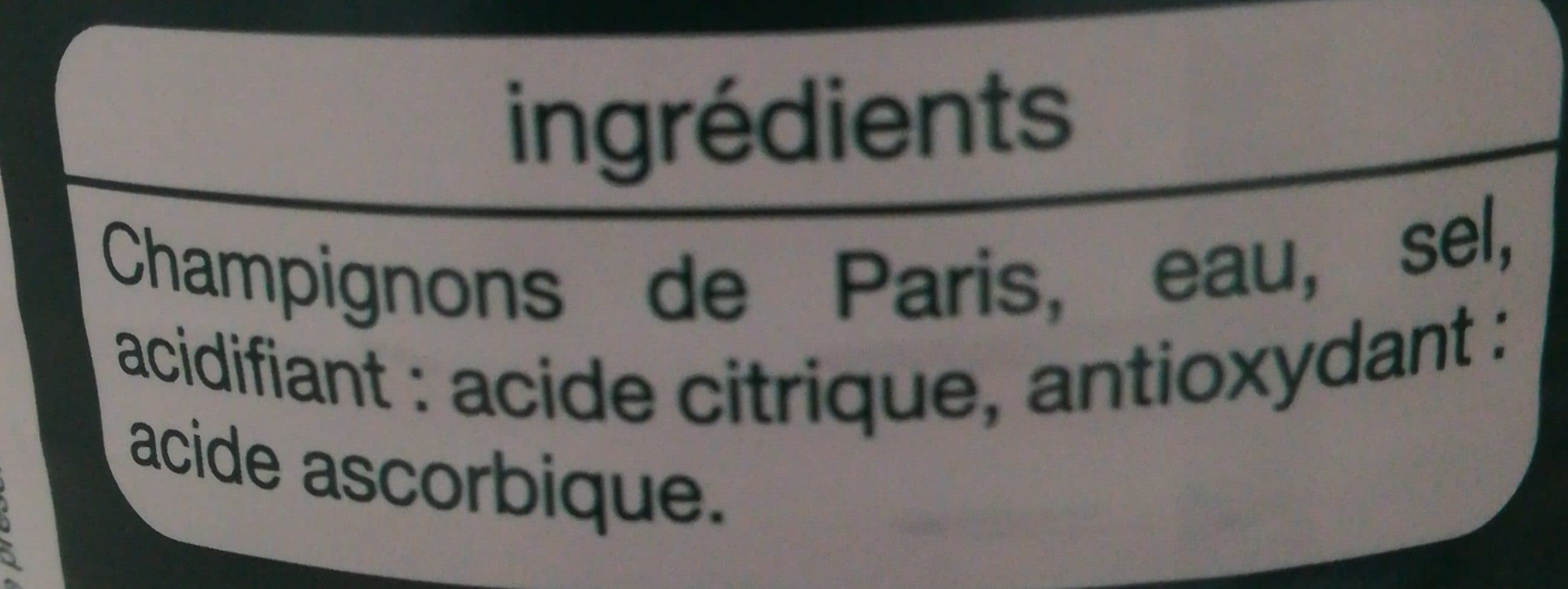 Auchan Champignons de Paris pieds et morceaux packshot