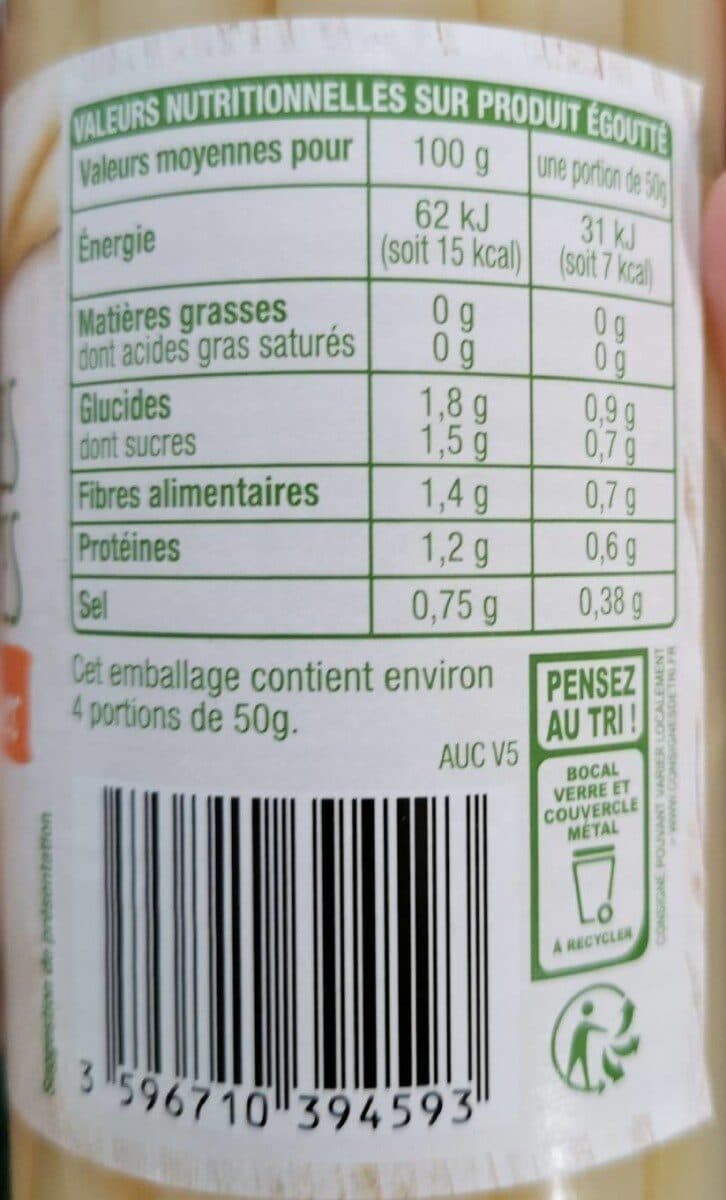 Auchan Asperges blanches moyennes packshot