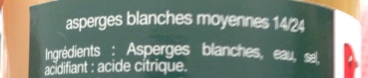 Auchan Asperges blanches moyennes packshot