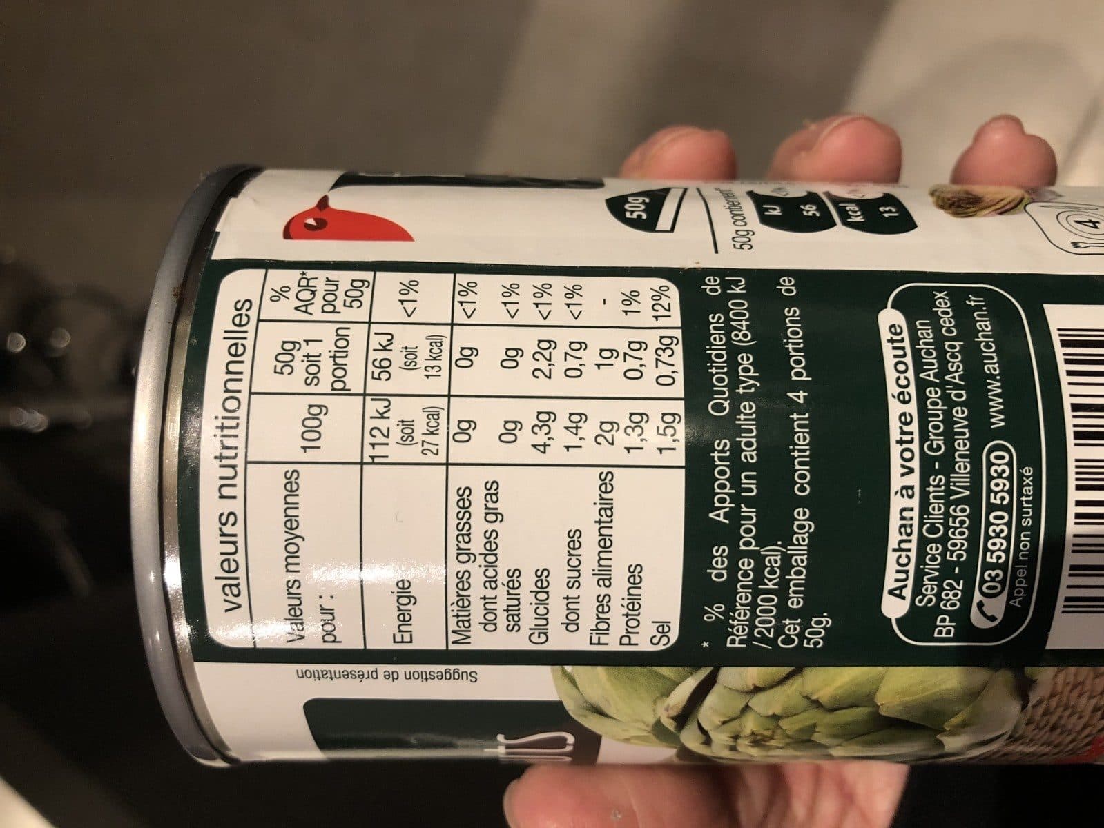 Auchan Fonds d'artichauts packshot
